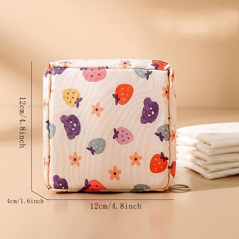 

1pc Zipper Pouch Waterproof Lipstick Bag Cute Style Makeup Bag Portable Travel Toiletry & Sanitary Napkin Storage Bag For Women