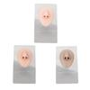 3pcs Silicone Nose Model 3D Simulated Nose Model with Acrylic Stand for Piercing Practice Display