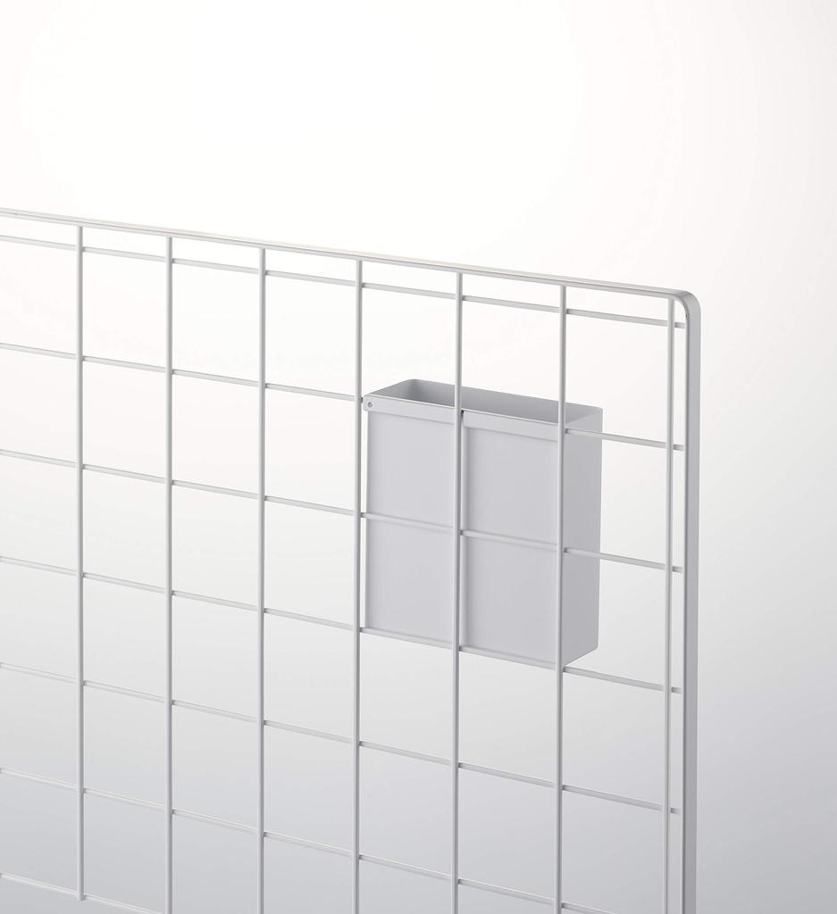 Yamazaki Jitsugyo Stove Side Rack Kitchen Tool Holder Freestanding Mesh Panel Tool Holder Tower White 4193