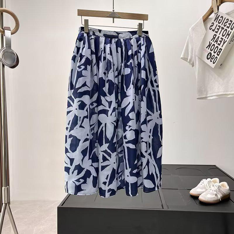 

Elegant Women s Summer Printed Mid-Length Skirt Small