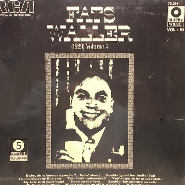 

LP Record FATS WALLER - (1929) Volume 5 741094 RCA France Jazz Used