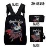 Classic Novelty Nobody Saves the World 3D Print 3pcs/Set School Bags Laptop Daypack Backpack Inclined Shoulder Bag Pencil Case