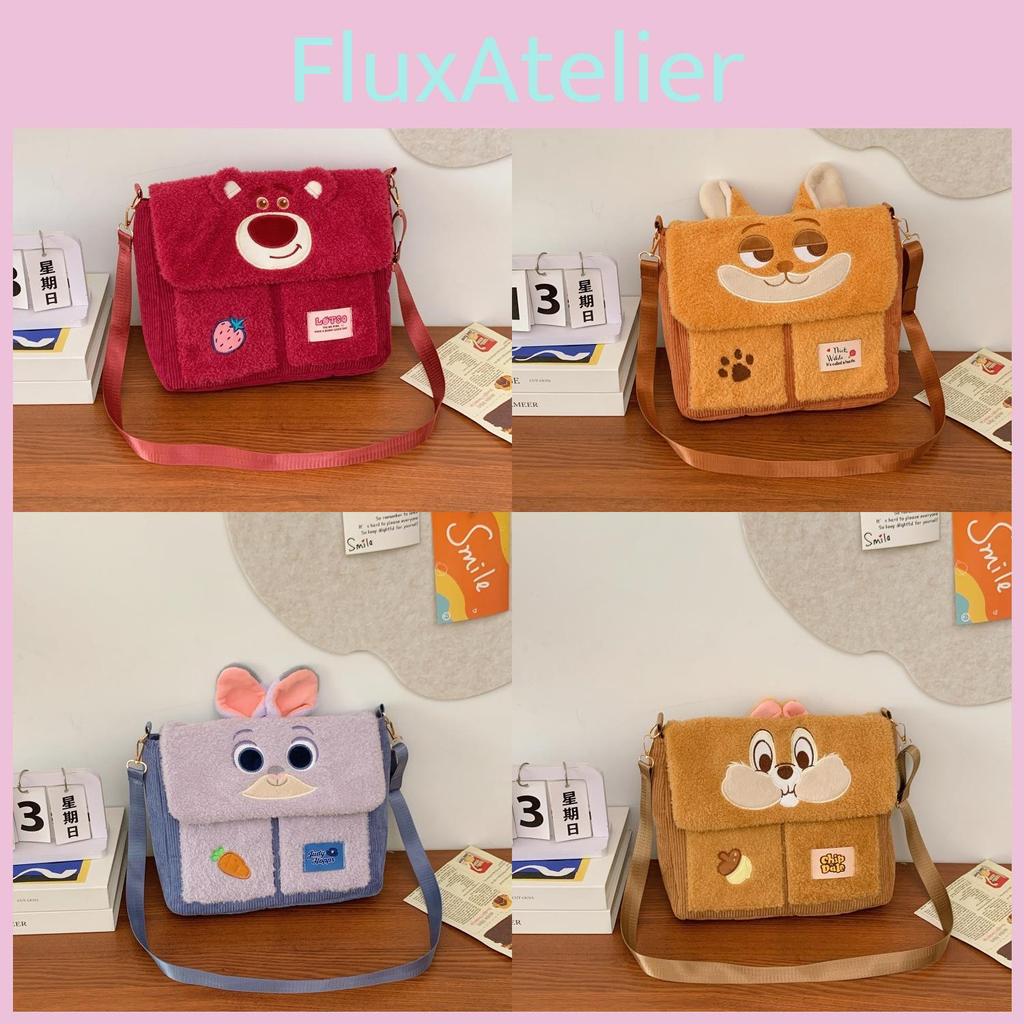 Lotso Hopps Judy Nick Wilde Plush Cartoon Shoulder Bag With Inner Storage