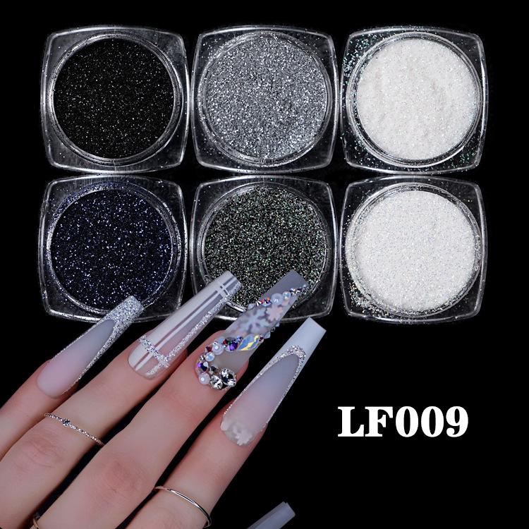 Nail Art Sequins Super Glitter Powder Symphony Combination Sequins Diy Nail Decoration 6 Color Set