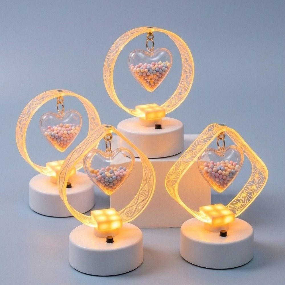 Stable No-Flicker Light Acrylic Table Lamp Mini Decorative Night Light  Office Desk Ornament