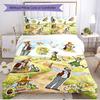 3pcs Duvet Cover Set (1*Duvet Cover + 2*Pillowcase, Without Core), Pettersson und Findus Print Soft All‑Season Bedding Set, Home Bedroom Decor Gift