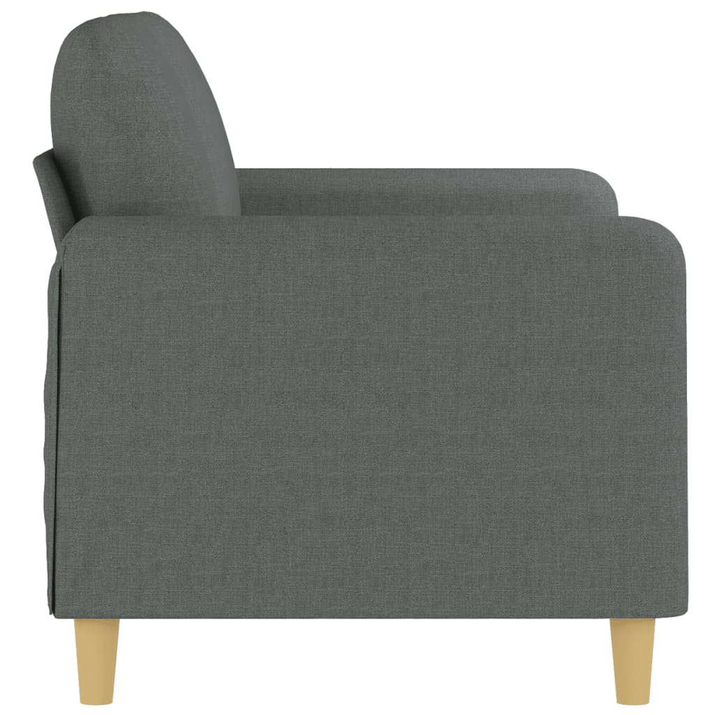Vidaxl Sofa 2-Osobowa, Ciemnoszara, 120 Cm, Tapicerowana Tkaniną