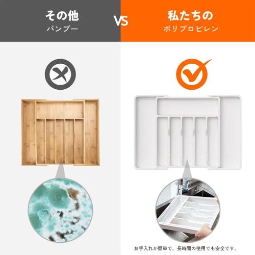 HQ HQ-GAMING Cutlery Case, Gray, Extendable, Approx. W33.5-57 x D38 x H5 cm, Drawer Cutlery Storage Box, Easy to Clean, Dish Tray, Kitchen Storage Cas