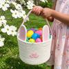 Cotton Rope Easter Egg Basket Cartoon Snacks Candy Storage Basket  Easter Holiday Party