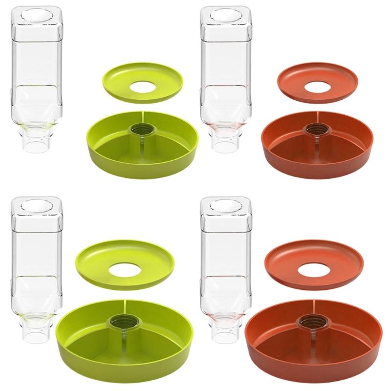 Multi Tiered Automatic Reptiles Water Dispenser Multifunctional Design Transparent Tanks Quiet Pump for Small Turtles