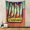 VIKAMA Summer Ocean Art Tapestry Scandinavian Style Fish Images Living Room Sofa Background Wall Modern Minimalist Decoration