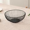 Household Fruit Plate Thickened Iron Fruit Bowl with Large-Capacity Draining Design for Kitchen Countertop Storage Anti-Rust Snack Basket Creative