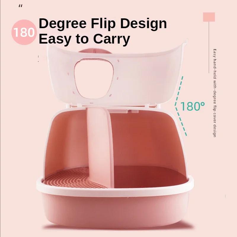 Cat Bedpans Hallway Cat Litter Box Super Large Fully Enclosed Spatter-Proof Litter Box Odor-Proof Litter Proof Baby Cat Toilet