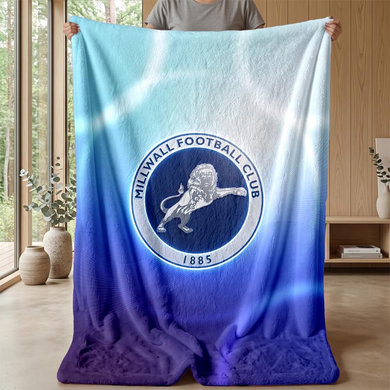 Coperta in Flanella con Stampa Millwall Football, Coperta Morbida Calda Leggera per Divano Letto Campeggio