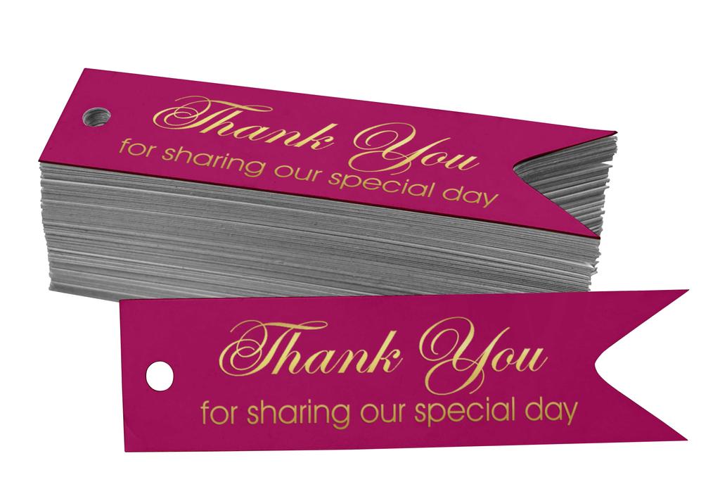 Inkdotpot Gold Foil Paper Hang Tags Thank You For Sharing Our Special Day Bridal Shower Favor Tags 100