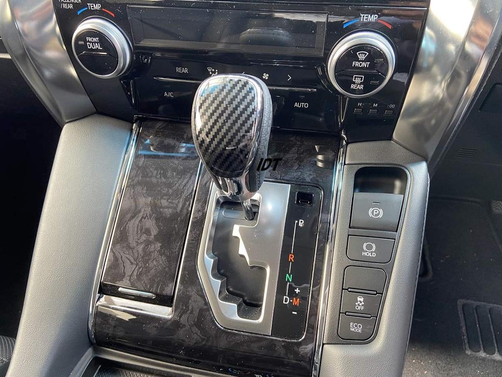 30 Series Alphard Vellfire Black Carbon Shift Knob Cover with Mini Waste Garnish