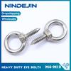 Enkel Stuk Heavy Duty Hefoogbouten M4 M5 M6 M8 M10 M12 Roestvrij Staal Zelfaftappend Oogbout Schroef voor Ophangen Houtschroef
