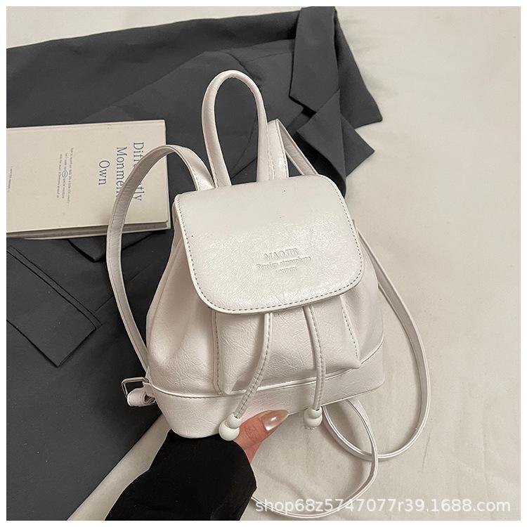 

Korean niche backpack women s 2025 new fashion summer backpack versatile portable large-capacity travel bag белый