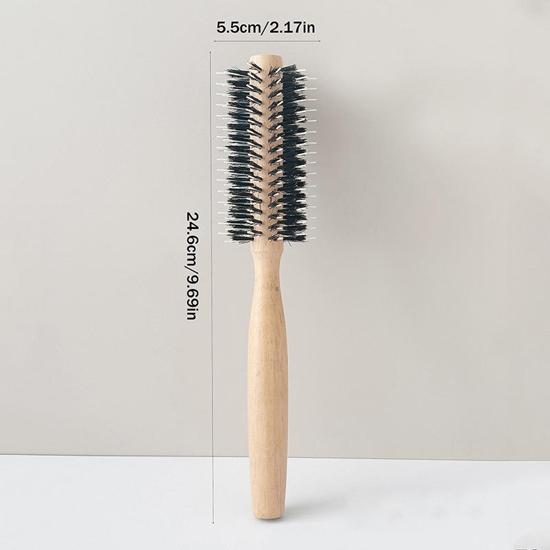 

Профессиональная круглая щетка для парикмахерского салона с деревянной ручкой и щетиной кабана, 10/14/18/20 рядов, парикмахерская щетка для волос, круглые расчески для волос 10 rows