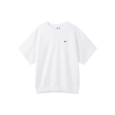 Logo-Print Rundhals Casual Kurzarm T-Shirt Herren Tops Weiß DX0881-100