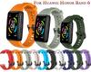 Sport Silicone Watch Band for Huawei Honor Band 6 Smart Watch Wristband Replacement Original Soft Strap for Huawei  6 Band