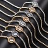 2mm Sparkly Stainless Steel Cubic Zirconia Tennis Bracelet for Women Rhinestone Charms Hand Chain Crystal Bangle Metal Jewelry