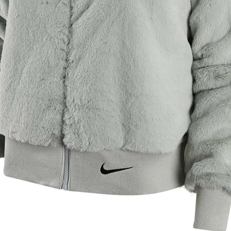 New Nike Sportswear Essentials Series Jacket Women's Mist Gray/Black DV7064-014