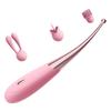 Vibrator for 10 Vibration USB 3 Different Contact Interchangeable Adult Toy for Beginners Women, Patterns, Rechargeable, Quiet, Heads, Parts, [Adult]