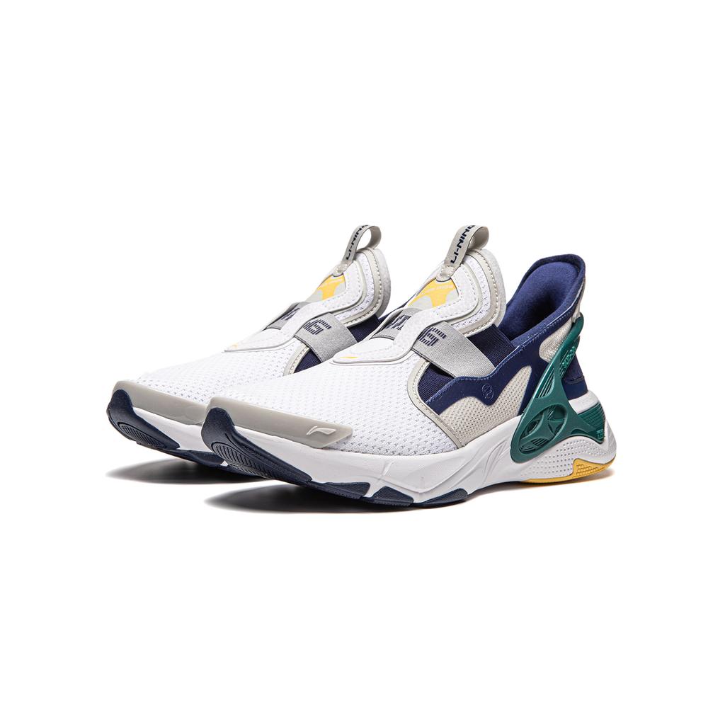 Li Ning Comfortable Versatile Low-Top Casual Shoes Kids Sneakers Standard-White Navy-Blue Antarctic-Gray YKCU102-5