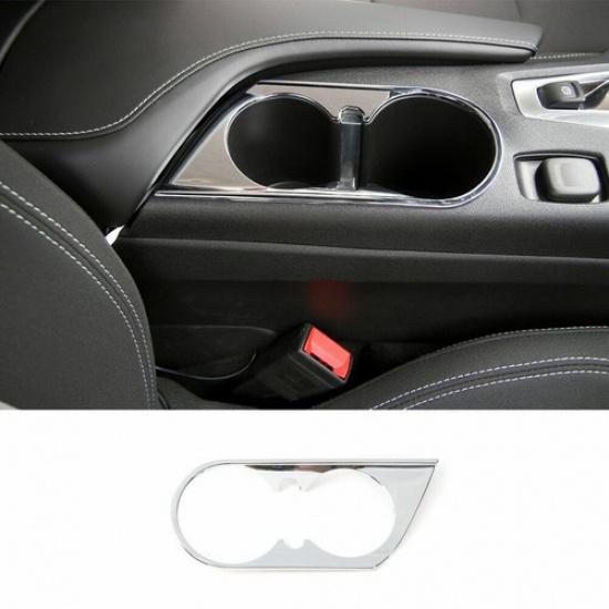 Front Cup Holder Cover Trim Ring Frame Chrome For Chevrolet Camaro 2017+ Inner