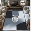 Monaco FC Soccer Football Pattern Soft Area Rug Non Slip Indoor Floor Carpet Sports Decor Mat for Bedroom