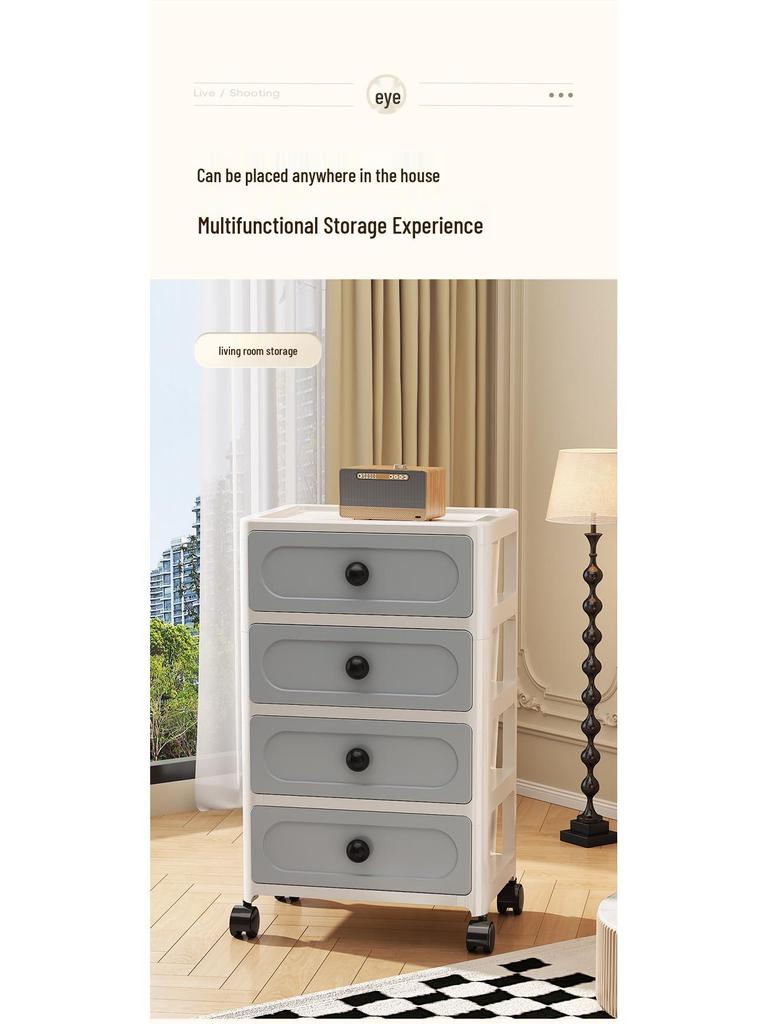 Seven-Layer No-Assembly Multi-Layer Plastic Storage Cabinet for Kitchen and Bedroom