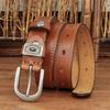 Women's Retro Versatile Fashion Belt with Decorative Buckle - Korean Style Leather Jeans Belt