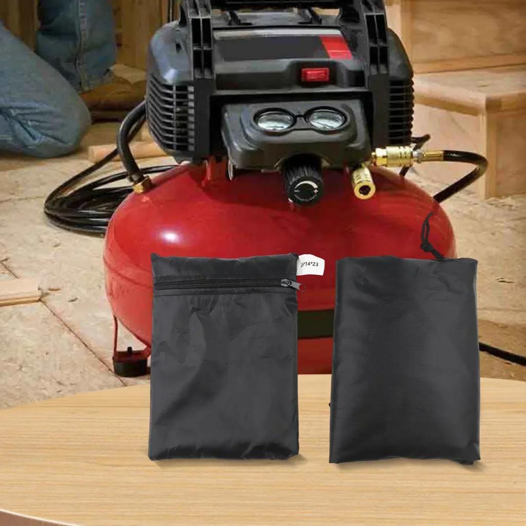 Heavy Duty Oxford Fabric Dust Cover for 8 Gallon Portable Pancake Air Compressor with Adjustable Drawstring and Carry Handle