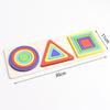 Kid Montessori Educational Multiple Geometric Shape Color Sorter Puzzle Wooden Board Puzzle Game Toys for Children Baby Gifts