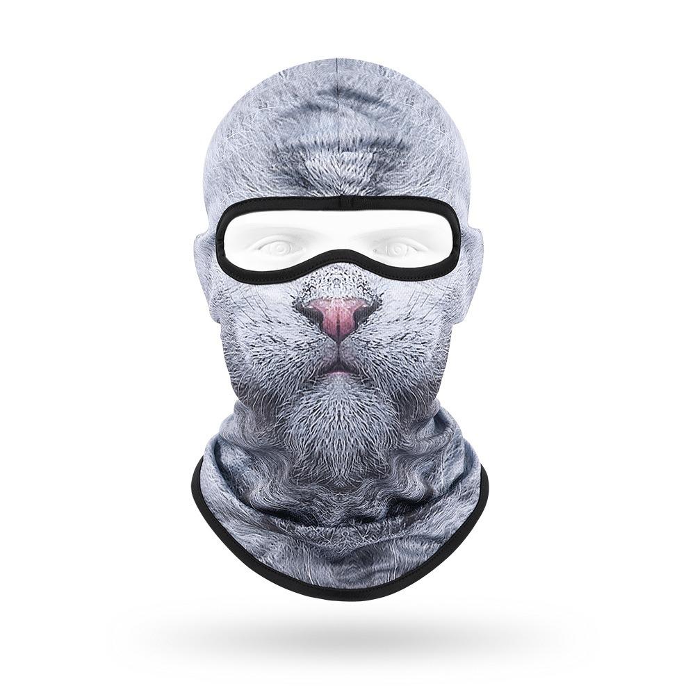 Sweat Wicking Face Mask Breathable Head Cover Animal Print Neck Gaiter Hiking