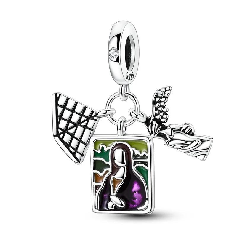 Authentique Cuivre Coloré Peinture Charme Perle Charms Palette Artistique Charme Perles Pendentifs Compatible Avec Bracelets Colliers Bricolage Bijoutier