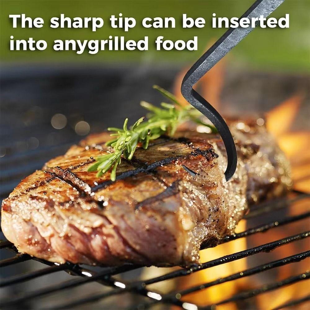 Dlouhá rukojeť obracečka na BBQ jídlo z nerezové oceli Grilovací obracečka na steak Háček obracečka na grilování Kuchyň