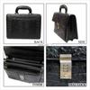 Black Second Bag Business Bag Crocodile Leather Genuine Leather Compact Lightweight Large Capacity Second Bag Bag Handbag Commuting School Bag