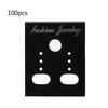 100Pcs Earring Cards Plastic Display Earring Card Holder for Jewelry Accessory