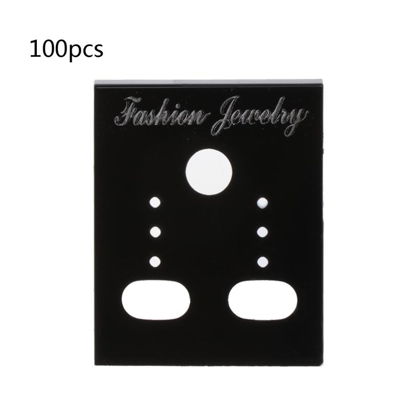 100Pcs Earring Cards Plastic Display Earring Card Holder for Jewelry Accessory