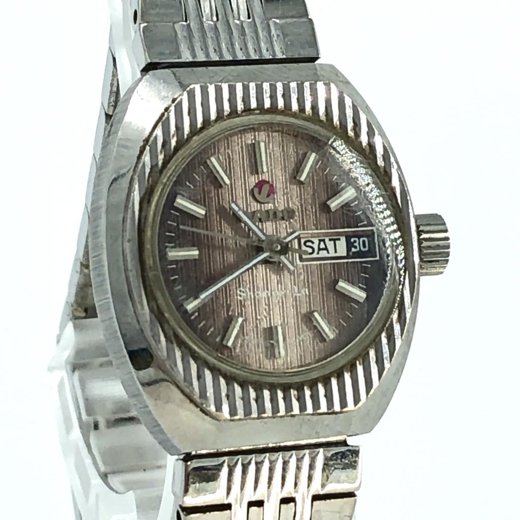 Working Good RADO Shangri-La 559.3041.4 Automatic Anchor Mark Gray Dial Gray Day-Date Stainless Steel Women's Watch Water Sealed Rating 3-Hand