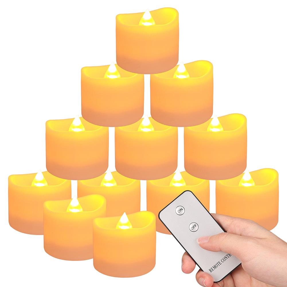 Flameless Votive Candles Battery Operated 200+ Hours Flickering Led Electric Tealights for Wedding Christmas Table Centerpieces