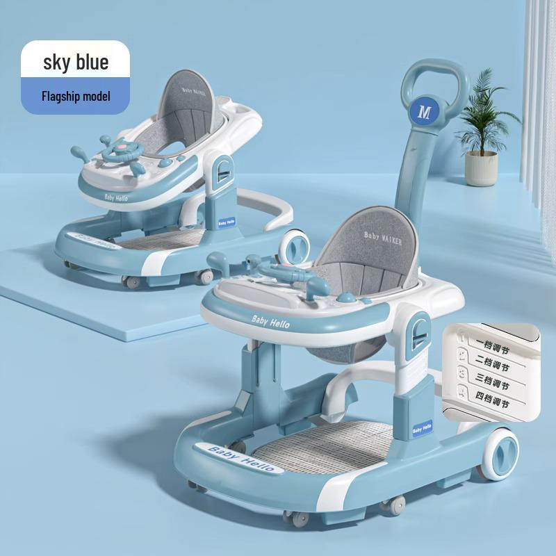 3-in-1 Multi-Functional Foldable Baby Walker, Anti-Rollover, for 6-18 Months