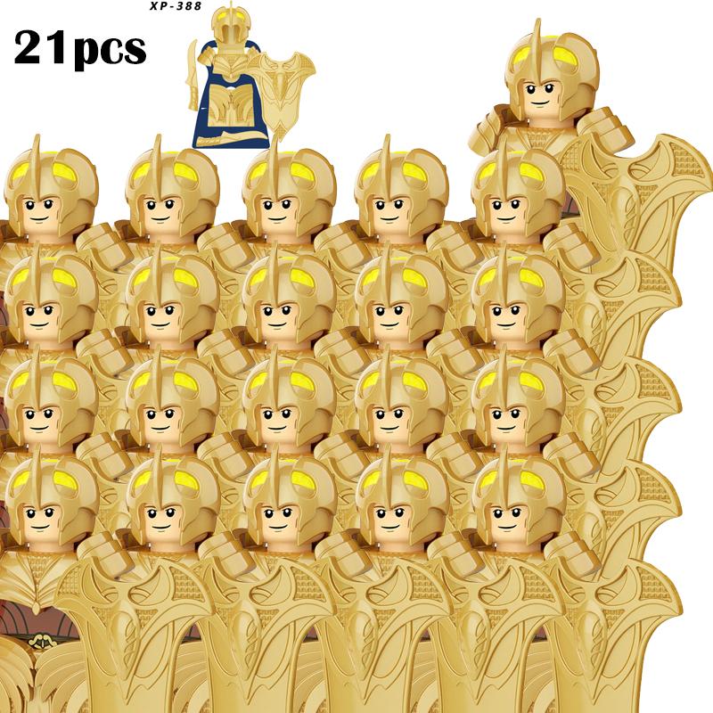 New 8pcs/lot MOC Uruk-hai Orc Army Group Orcus Figures Model Building Blocks LOTR Bricks Medieval Toys for Children gifts