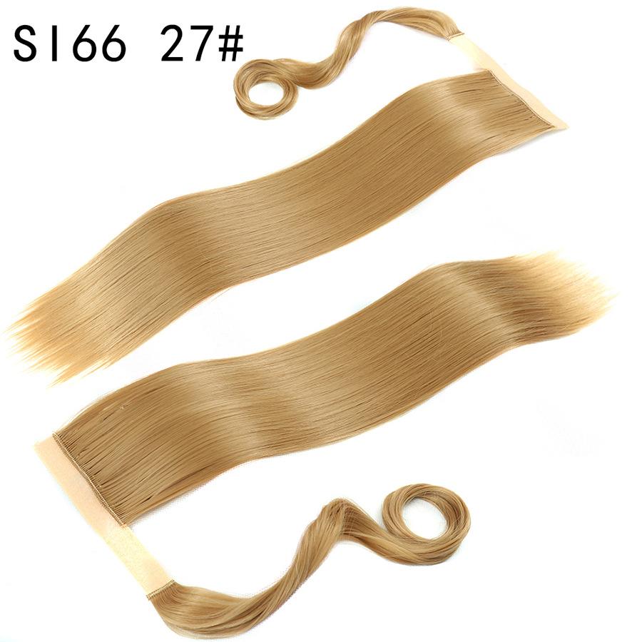 LISI HAIR Synthetic Fibers Are Clipped Onto A Ponytail Hairpin To Extend The Length of A Woman's Hair At High Temperature