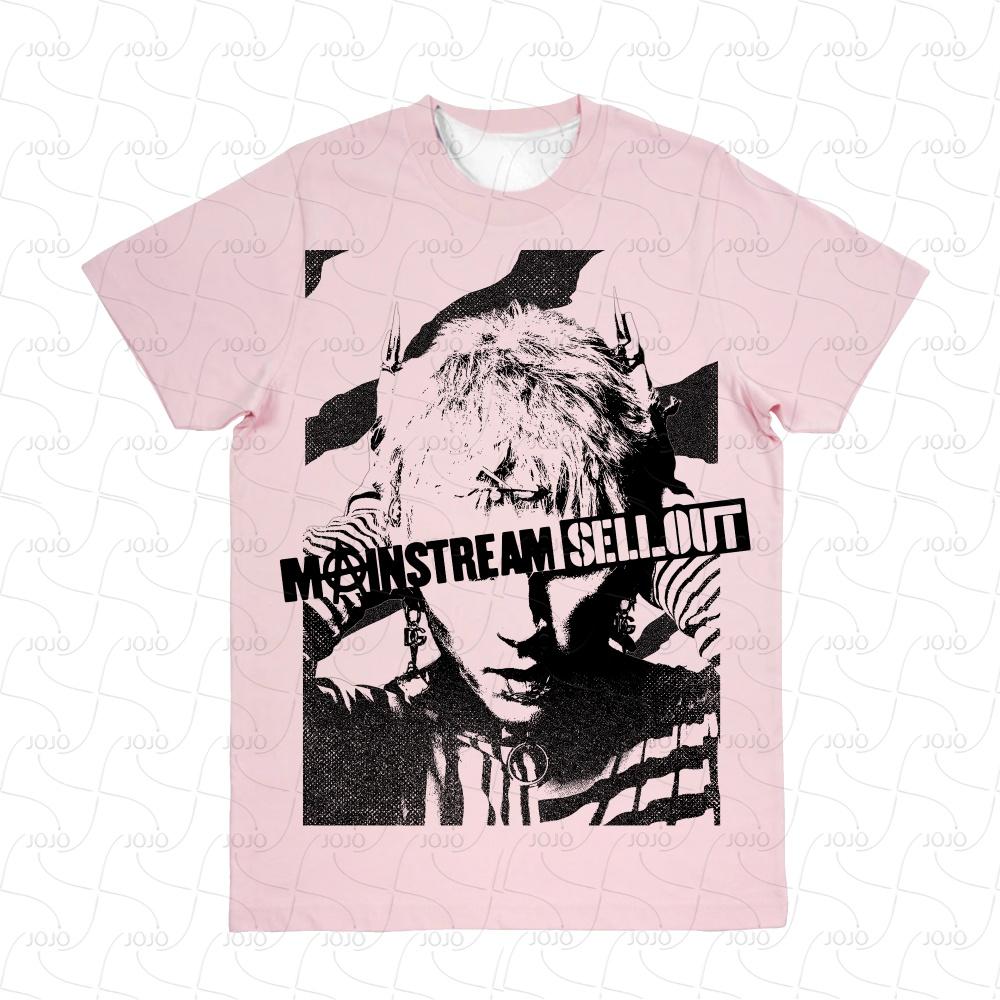 Machine Gun Kelly Same Style PUNK T-shirt, Lost American Album Tour Hip Hop Top, 3D Printed Pink MGK Classic T-shirt for Rapper