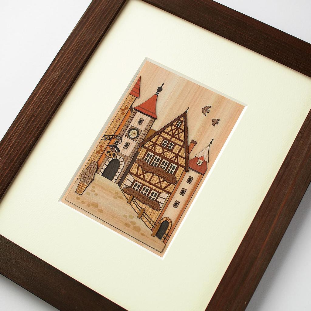 KINOWA Woodblock Printing Original German Made In Japan "Romantic Road" Kit, Handmade, Streetscape,