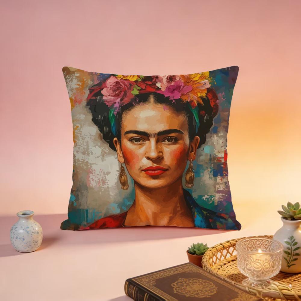 

Trending FFrida Kahloed Cushion Cover Premium SkinFriendly Pillow Case MultiPurpose for Home Office Travel 30X30cm