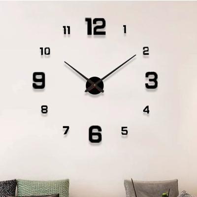 Simple Living Room Bedroom Home Silent Clock Acrylic Digital Clock Diy Wall Sticker Clock Luminous